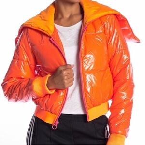 Stella McCartney x Adidas Orange Puffer Jacket Small